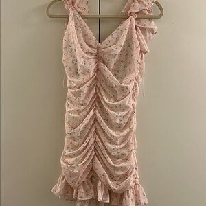 Elodie Pink Floral Midi Dress